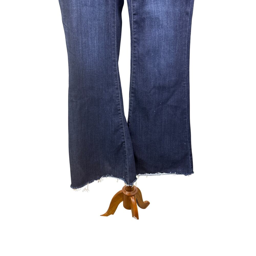 Judy Blue Flare Jeans Dark Wash Mid Rise Stretch 7 28 Classic Retro - Picture 4 of 9